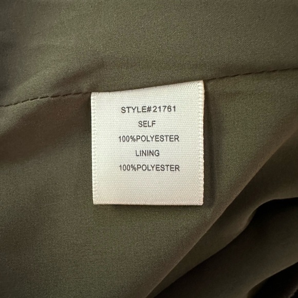 Skies Are Blue Olive Green Utility Vest with Drawstring Waist Large - Picture 6 of 6